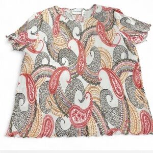 Alfred Dunner‎ Multicolor Paisley Blouse